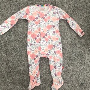 Floral Magnetic Me Footie Pajamas